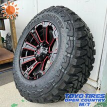 夏タイヤセット 4本組 ハマーH3 17インチ ホイール タイヤセット DeathRock トーヨー オープンカントリーMT 285/70R17_画像5