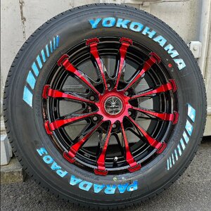 200系ハイエース レジアスエース 車検対応 16インチ タイヤホイール BD12 YOKOHAMA PARADA ホワイトレター 215/65R16