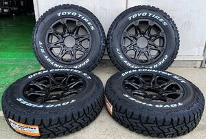 5月入荷 5本セット（背面用付き）ジムニー タイヤホイール 16インチ BDX08 TOYO オープンカントリーR/T 185/85R16 ホワイトレター