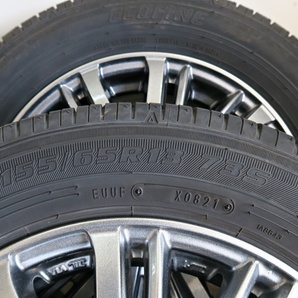 ★軽カー★Fang☆2021年製 ECOFINE 155/65R13☆4.00B 45 PCD100 4H★管理5210の画像10