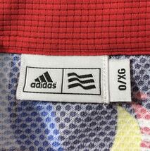 ● adidas アディダス テーラーメイド ● ロゴ プリント スリーライン ヨット 総柄 ボタンダウン 半袖 ゴルフ ポロシャツ ネイビー O_画像5