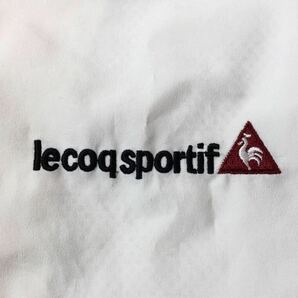 ● le coq sportif GOLF ルコックゴルフ ● ロゴ 刺繍 裏地メッシュ ハーフジップ 半袖 ゴルフ プルオーバー ジャケット ホワイト Mの画像5