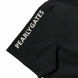 ■ PEARLY GATES パーリーゲイツ ■ PG ビッグロゴ ライン 半袖 モックネック シャツ ブラック 4の画像5