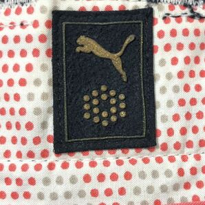 ● PUMA GOLF プーマゴルフ ● ロゴ 刺繍 チェック×ドット柄 ストレッチ素材 ゴルフ パンツ ブラック 85の画像6