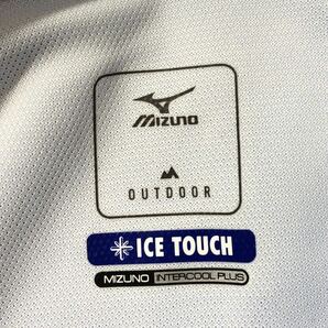 未着用 タグ付 大きいサイズ ● Mizuno OUTDOOR ミズノアウトドア ● ICE TOUCH ロゴ 刺繍 半袖 ボタンダウン ポロシャツ ライトブルー XLの画像6