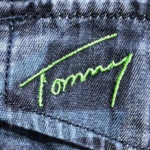 ■ TOMMY HILFIGER トミー ヒルフィガー ■ ロゴ 刺繍 迷彩柄 長袖 ボタンダウン シャツ ネイビー Lの画像5