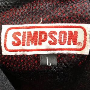 希少 ■ SIMPSON シンプソン ■ ビッグ ロゴ プリント 防水加工 レーシング ジャケット レッド Lの画像4