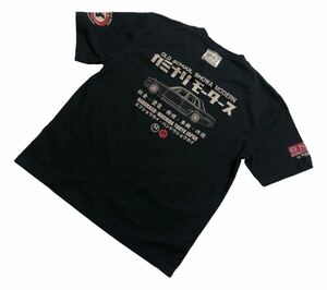 ■ エフ商会 Ted Company テッドカンパニー カミナリモータース ■ ロゴ ラベル プリント 半袖 Tシャツ ブラック L(大排気量)