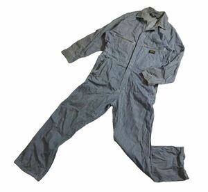 # OSHKOSH Oshkosh # Logo label Hickory stripe coverall coveralls all-in-one indigo blue × white M