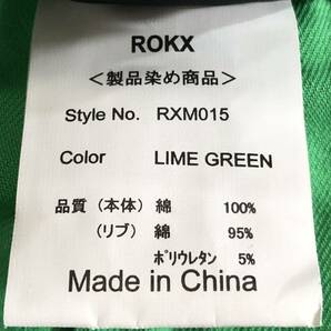 未着用 タグ付 ■ Rokx ロックス ■ ロゴ ラベル クロップド丈 クライミング パンツ グリーン×グレー Sの画像8