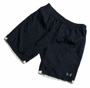 大きいサイズ ■ UNDER ARMOUR アンダーアーマー ■ ロゴ プリント トレーニング ハーフ パンツ ネイビー XL