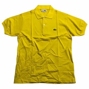 未着用 ■ CHEMISE LACOSTE シュミーズ ラコステ ■ ロゴ ワニ ワッペン 半袖 ポロシャツ イエロー 4の画像3