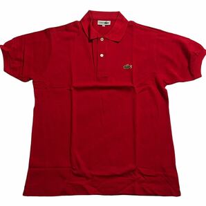 未着用 ■ CHEMISE LACOSTE シュミーズ ラコステ ■ ロゴ ワニ ワッペン 半袖 ポロシャツ レッド 4の画像3