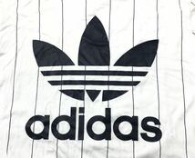 ● adidas originals アディダス オリジナルス ● ビッグ トレフォイル ロゴ TKO ピンストライプ柄 半袖 Tシャツ ホワイト M_画像4