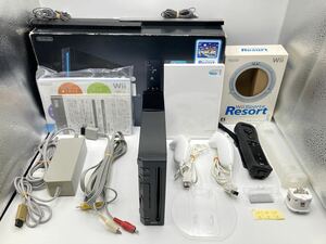 ★送料無料★ニンテンドーWii 本体 ブラック Sports Resort セット 起動確認済み 箱付 2403I