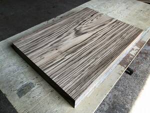 送料無料！【S685F】ゼブラウッド 538×358～392×55㎜ スポルテッド 乾燥材 木工 DIY 材木 天然木 無垢材《銘木すずめや》