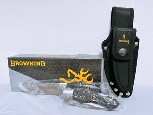 【新品・未使用品】BROWNING ハンティングウッド ナイフコンボセット ブローニング/アウトドア/ガットフックスキナーナイフ/折り畳みナイフ