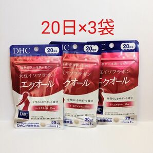 DHC　大豆イソフラボン エクオール 20日分×3袋