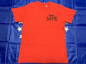 中古美品　USAF MFE YOKOTA AB TOKYO JAPAN 2012 コットンTシャツ　CUSTOMINK製　MEDIUM RED