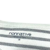 ◆nonnative◆Dweller Crew LS Cotton Border THERMAL 2 ボーダー サーマル 白 グレー ノンネイティブ 長袖 カットソー ロンt ホワイト_画像3