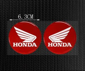 防水反射　HONDA ホンダ 3D ステッカー 2個セット　バイクステッカー　タンクパッド　タンクステッカー エンブレム　6.3