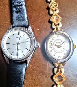 セイコー 21石 防水 腕時計　おしゃれなレディース 金時計のおまけレトロな雰囲気がとても素敵 SEIKOレディース 腕時計
