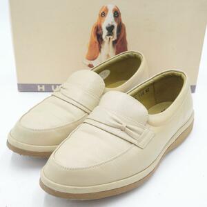 HUSH PUPPIES ハッシュパピー ローファー 23.5cm ベージュ 軽量 クリーニング済み