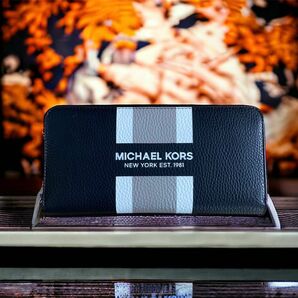  MICHAEL KORS 財布　長財布　メンズ　クーパー ストライプ ウォレット 新作 新品