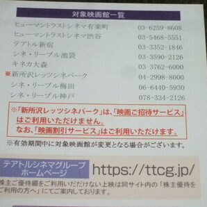 東京テアトル 株主優待 映画招待券 ８枚＋提示割引証 女性 最新 2024年7月迄 複数ありの画像5