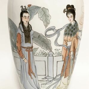 中国 陶器製 花瓶 / 粉彩人物紋花瓶 中国美術 放出品 蔵出し 粉彩 金彩 花入 花器 古美術 壺 壷 骨董品の画像7