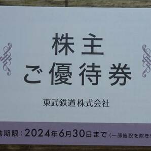 【送料無料】東武鉄道 株主優待 冊子 １冊（東武動物公園入園券3枚ほか） 有効期限2024年6月30日までの画像1