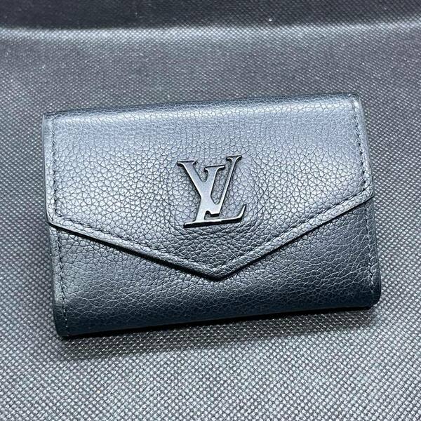 LOUIS VUITTON ルイヴィトン ポルトフォイユ ロックミニ ノワール M68787 3つ折り財布 コンパクトウォレット レザー ブラック #A613