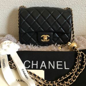 1円スタート★CHANEL★シャネル　ミニマトラッセ　フラップショルダーバッグ　ボールチェーン　斜め掛け