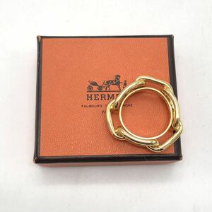 HERMES エルメス スカーフリング シェーヌダンクル ゴールド ファッション アクセサリー P1415