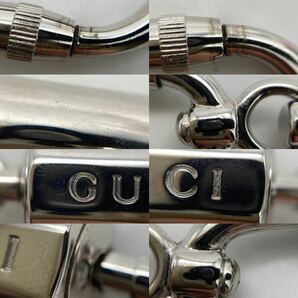 GUCCI グッチ ダブルキーホルダー シルバー カラビナ 小物 P1397の画像7