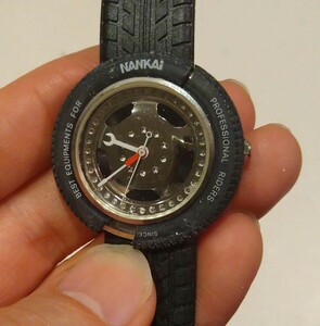 ジャンク/未使用/動作未確認 1990S 南海部品 景品 腕時計 タイヤ ホイール デザイン NR NANKAI RACING ウォッチ