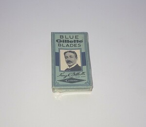 未開封/当時物 ビンテージ ジレット カミソリ 剃刀 替刃 5個入り BLUE King Gillette BLADES 英国製 MADE IN ENGLAND レトロ アンティーク