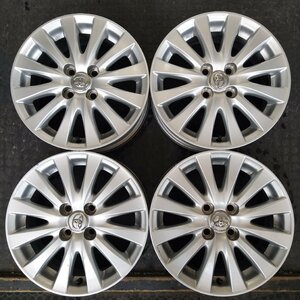 管理番号：A2-223【4本価格】【15x6J 4x100 ET+45 ハブ54】トヨタ純正・アクア ヴィッツ等・店頭引取可能・適格請求書発行可能