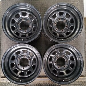 管理番号：A3-206【4本価格】【16×8J 6x139.7 ET±0 ハブ108】スチール製・デイトナ・ランクル プラド等・適格請求書発行可能