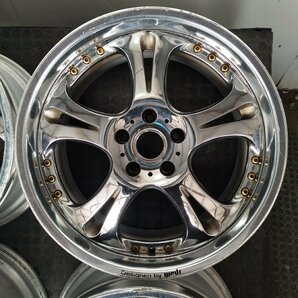 管理番号：A4-7【4本価格】【18x9J 18x10J 5x114.3 ET+34/+37 ハブ73】WEDS Kranze・3ピース・店頭引取可能・適格請求書発行可能の画像3