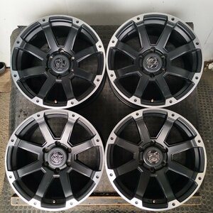 管理番号：A4-8【4本価格】【18x8J 6x139.7 ET+25 ハブ110 ( センターキャップ有 ハブ106）】バドックス ROCK KELLY MX 632