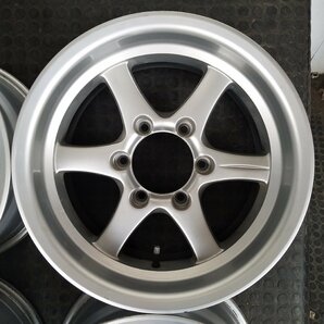 管理番号：A4-16【4本価格】【16×8J 6x139.7 ET+5 ハブ110】ハイエース ハイラックス ランクル等・店頭引取可能・適格請求書発行可能の画像3