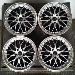 管理番号：A4-24【４本価格】【17x7J 5x114.3 ET+38 ハブ73】MONZA warwic Mesh・ヴェルファイア ハリアー等・適格請求書発行可能