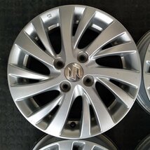 管理番号：A4-88【4本価格】【14x4.5J 4x100 ET+45 ハブ54】スズキSUZUKI純正・ワゴンR等・店頭引取可能・適格請求書発行可能_画像6