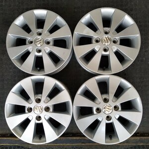 管理番号：A4-92【4本価格】【14x4.5J 4x100 ET+45 ハブ54】スズキSUZUKI純正・ワゴンR パレット等・店頭引取可能・適格請求書発行可能