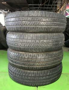 管理番号：C4-13-3●【送料無料！4本セット】155/65R14 DUNLOP EC204 2020年製3本 2021年製1本 山あり /夏タイヤ/適格請求書発行可能