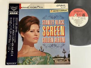 【67年phase4/超ステレオ盤】スタンリー・ブラック Stanley Black/ SCREEN GOLDEN ALBUM 帯付GATEFOLD LP LONDON SLC4487 名画主題歌名演