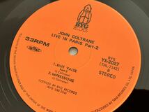 【盤美品2枚SET】ジョン・コルトレーン John Coltrane/LIVE IN PARIS PART1&2 72年日本盤LP BYG RECORDS YX2026/7 McCoy Tyner,Elvin Jones_画像8