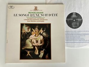 【78年仏Ori美品/GATEFOLD】Mendelssohn/ Le Songe D'une Nuit D'ete(A Midsummer Night's Dream) LP ERATO FRANCE STU71090 R.Leppard