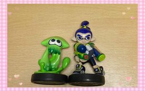 動作確認済 初期化済 amiibo アミーボ イカ(グリーン)&ボーイ(ブルー) セット スプラトゥーンシリーズ